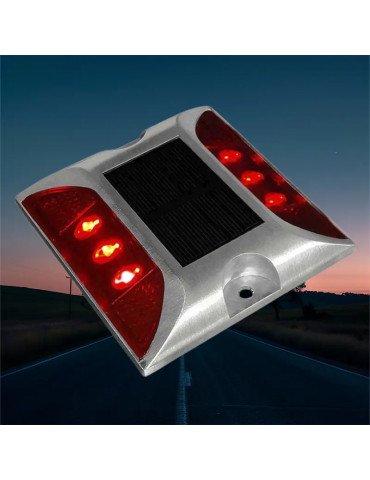 Tacha Solar Led roja sin vástago