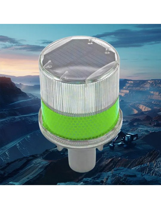 Baliza Solar para cono verde 3
