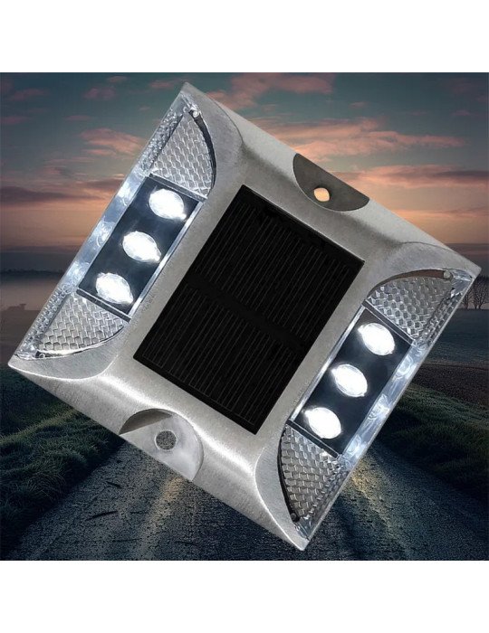 Tachas Solares Led blancas sin vástago