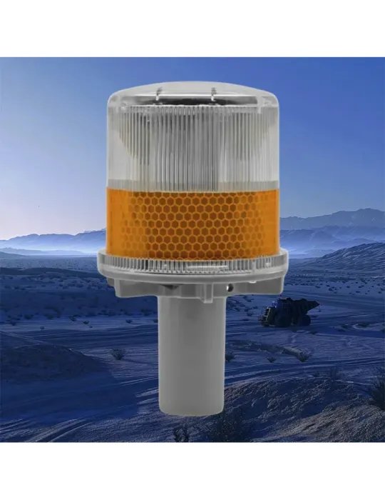 Baliza Solar Destellante para Cono Amarilla