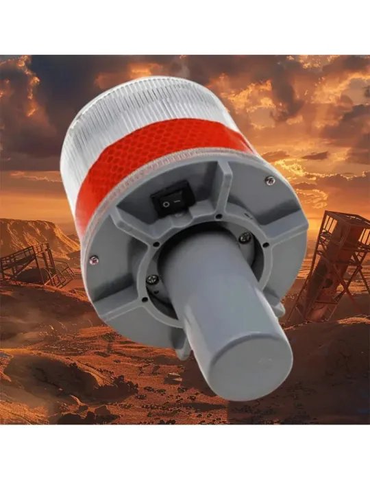 Baliza Solar Destellante para Cono Roja 2