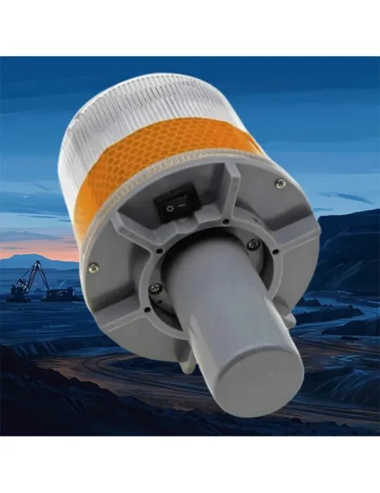 Baliza Solar Destellante para Cono Amarilla 2